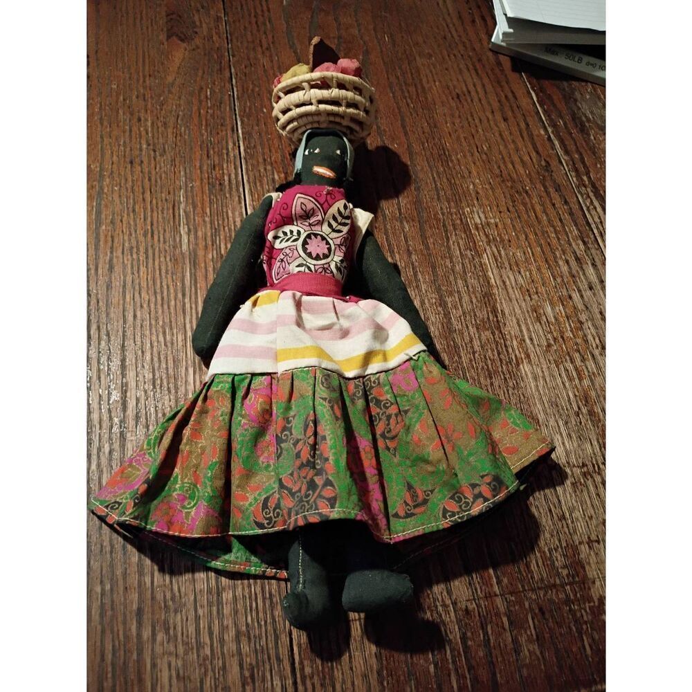 Vintage Santo Domingo Dominican Republic Munecas Lime Handmade Doll Woman Figure